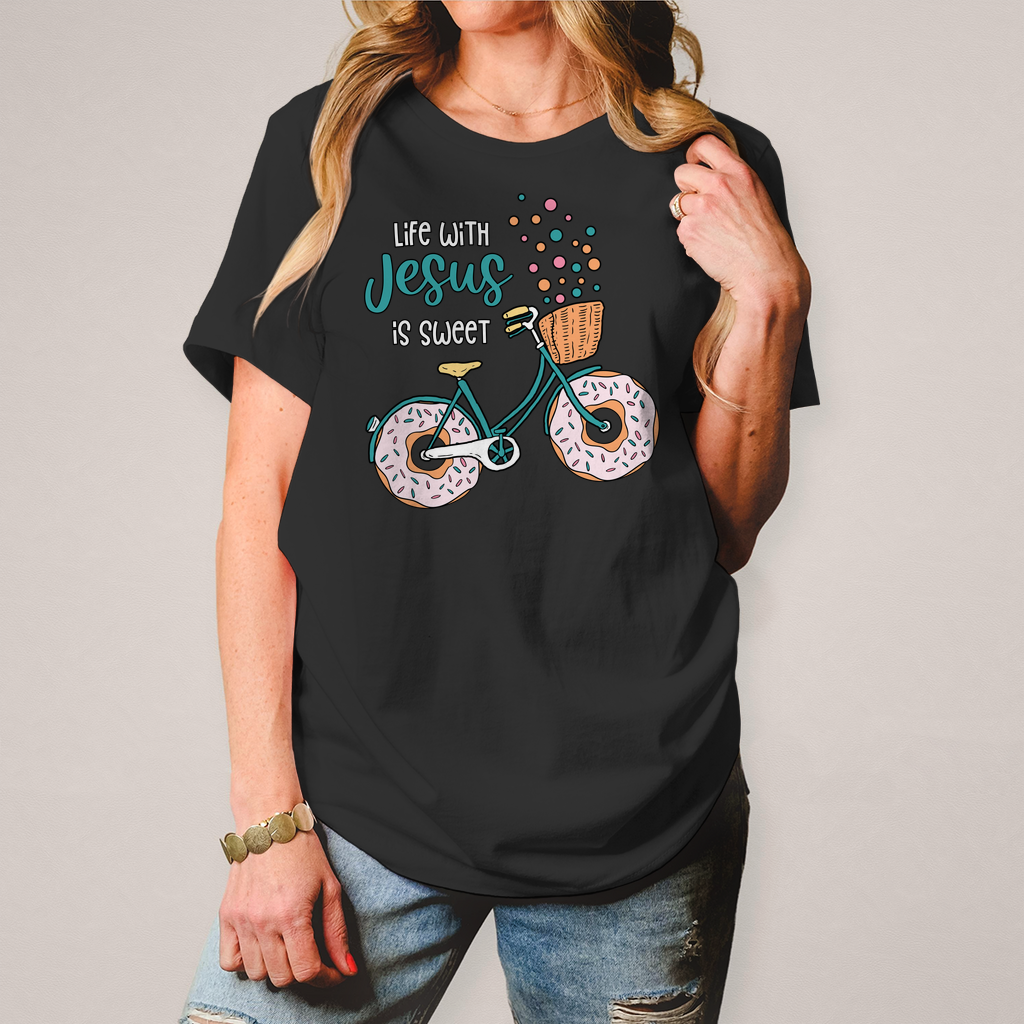 Life with Jesus Frauen Shirt Printegy