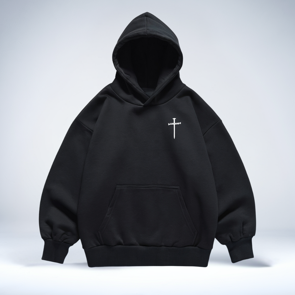 Nail Cross Oversized Hoodie MarketPrint