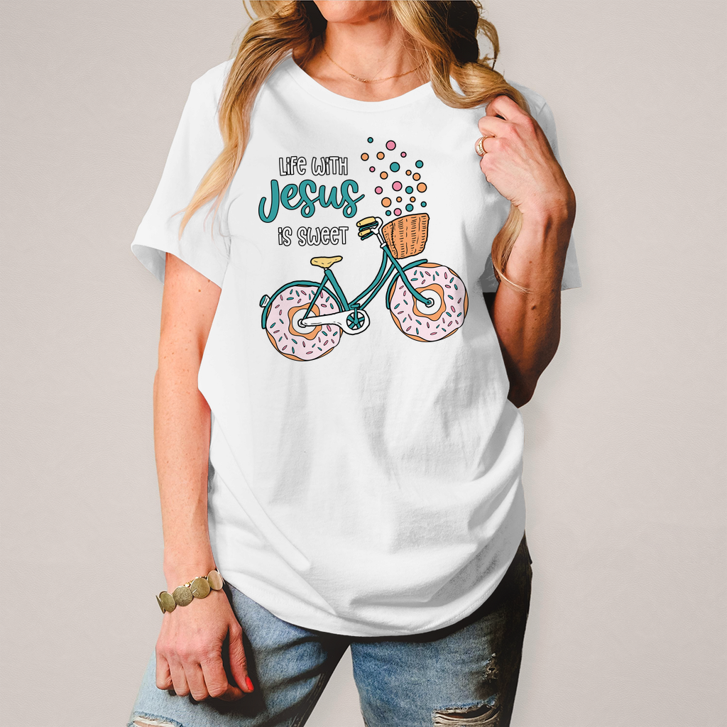 Life with Jesus Frauen Shirt Printegy