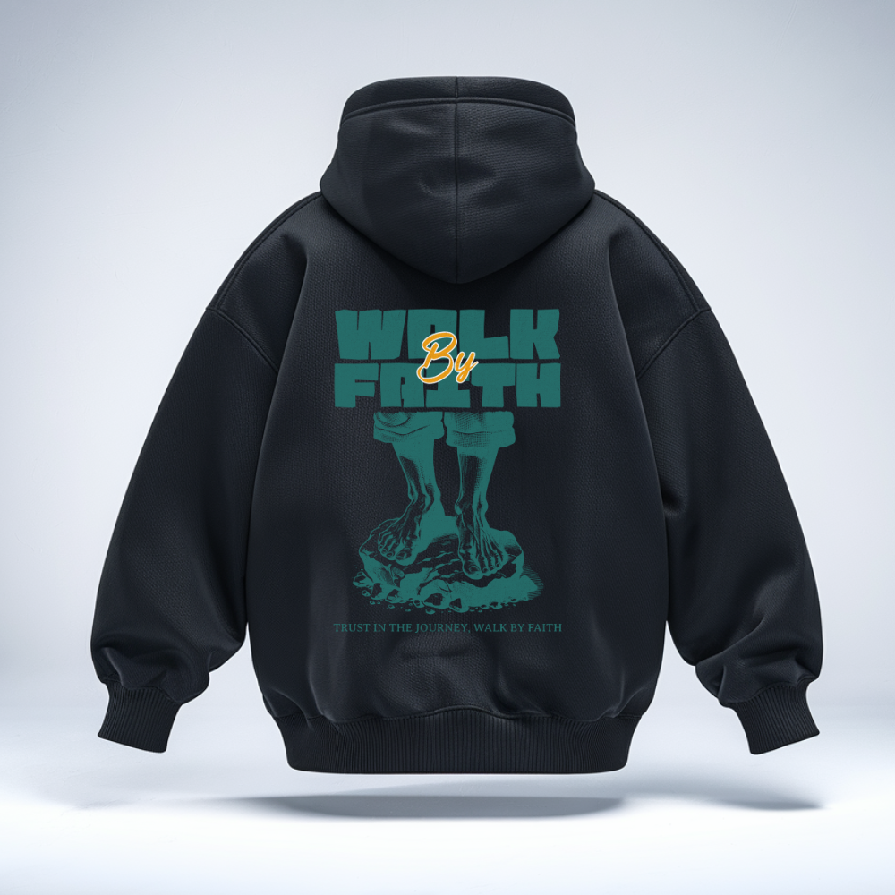 Walk by Faith Oversize Hoodie Printegy