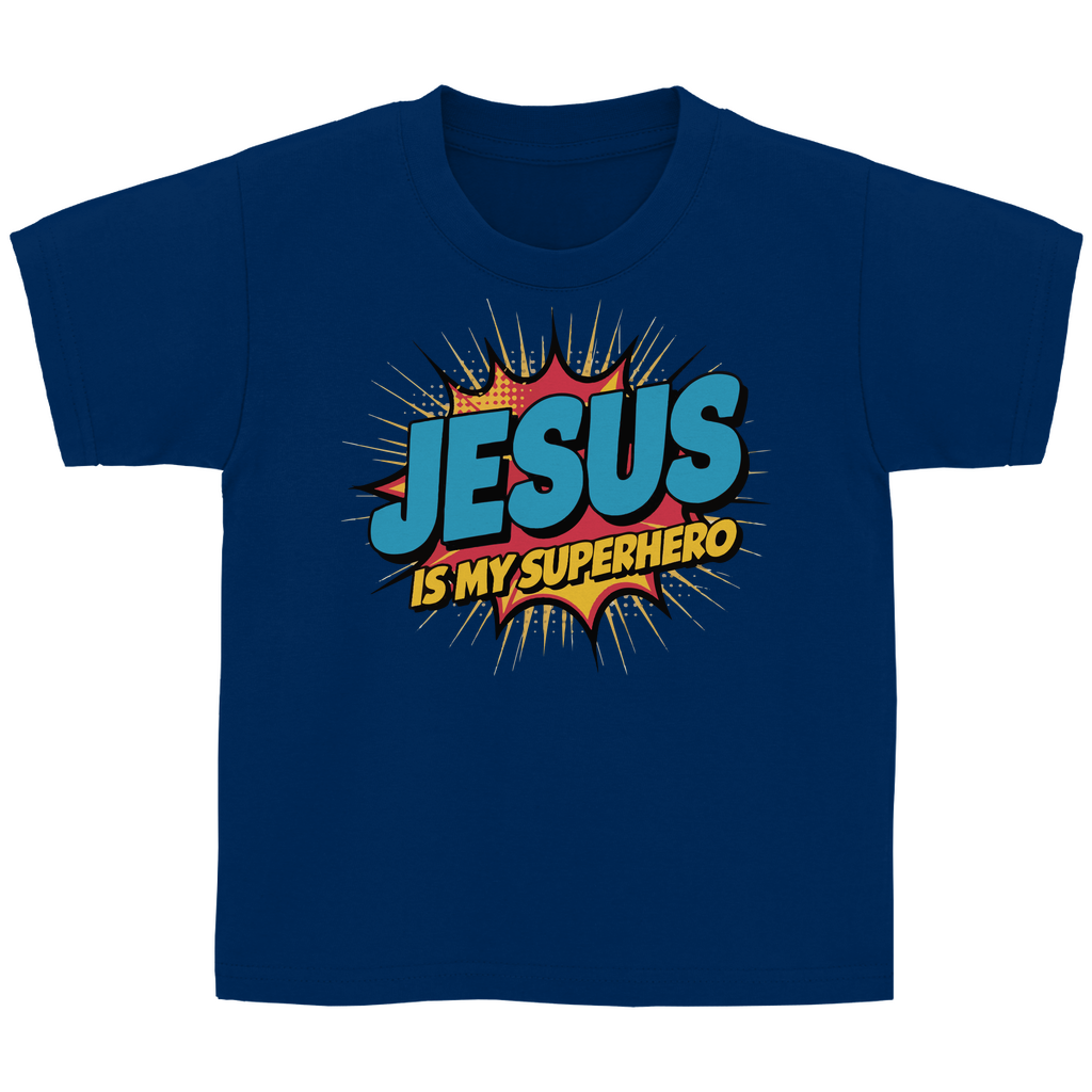 Jesus my Superhero Kinder T-Shirt Printegy