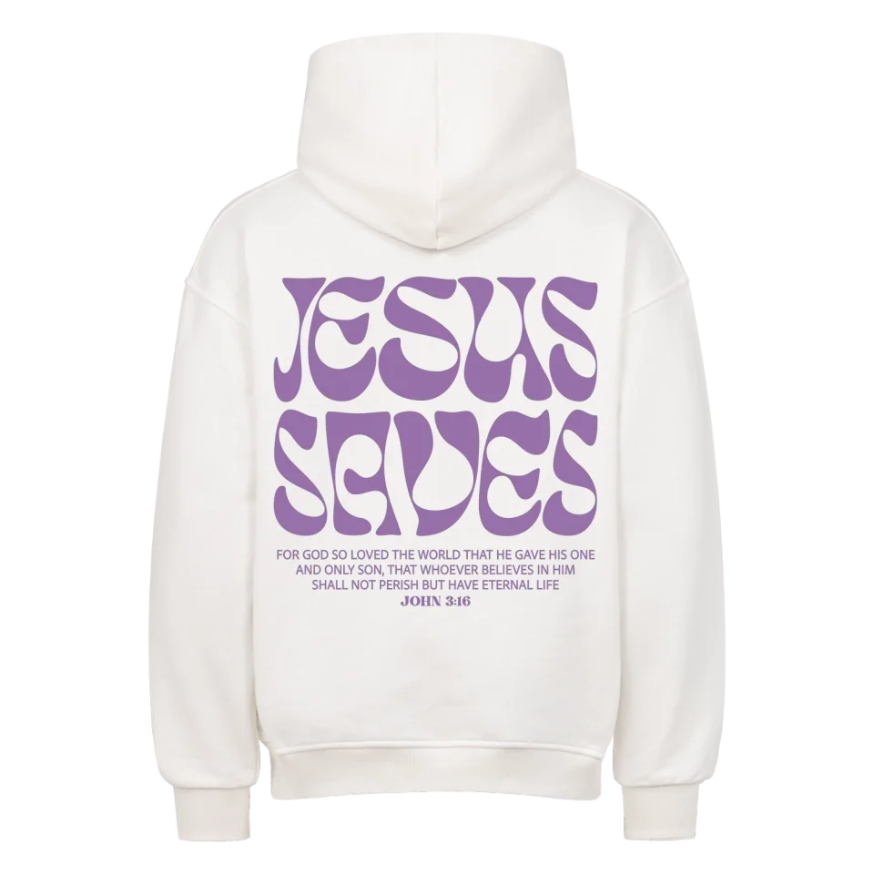 Jesus saves Oversized Hoodie Marketprint