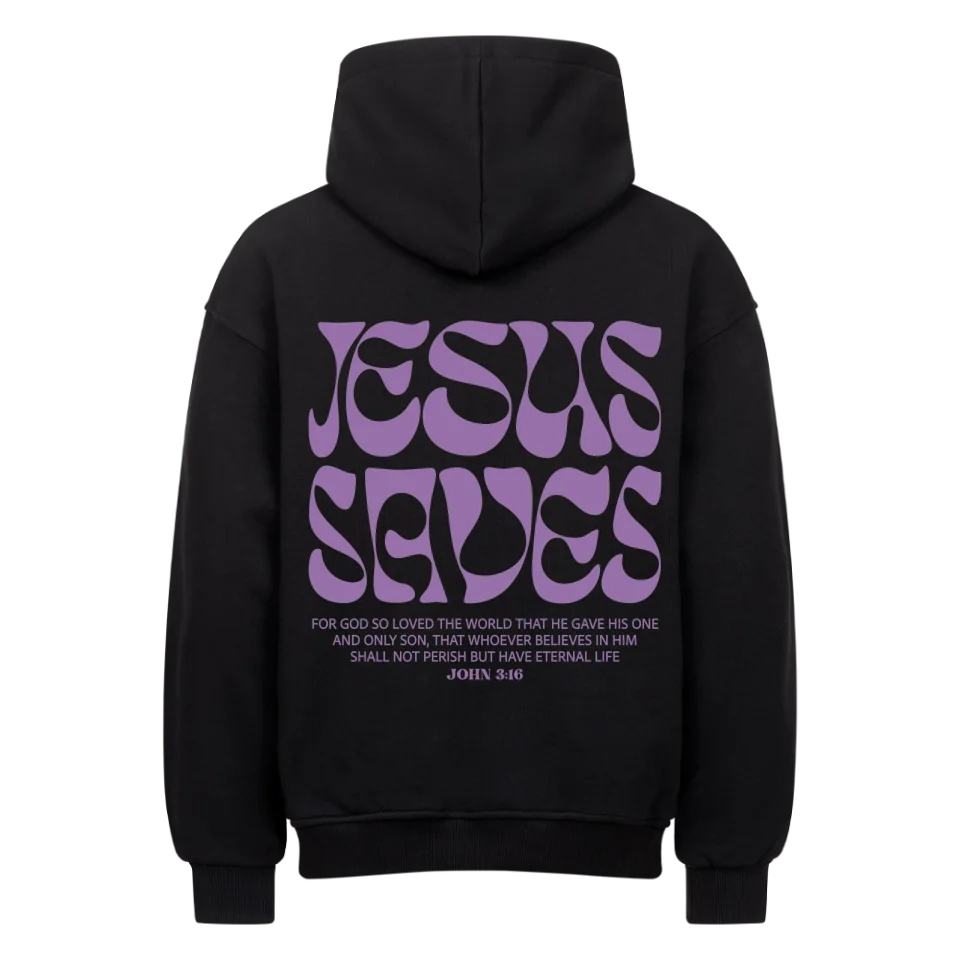 Jesus saves Oversized Hoodie Marketprint