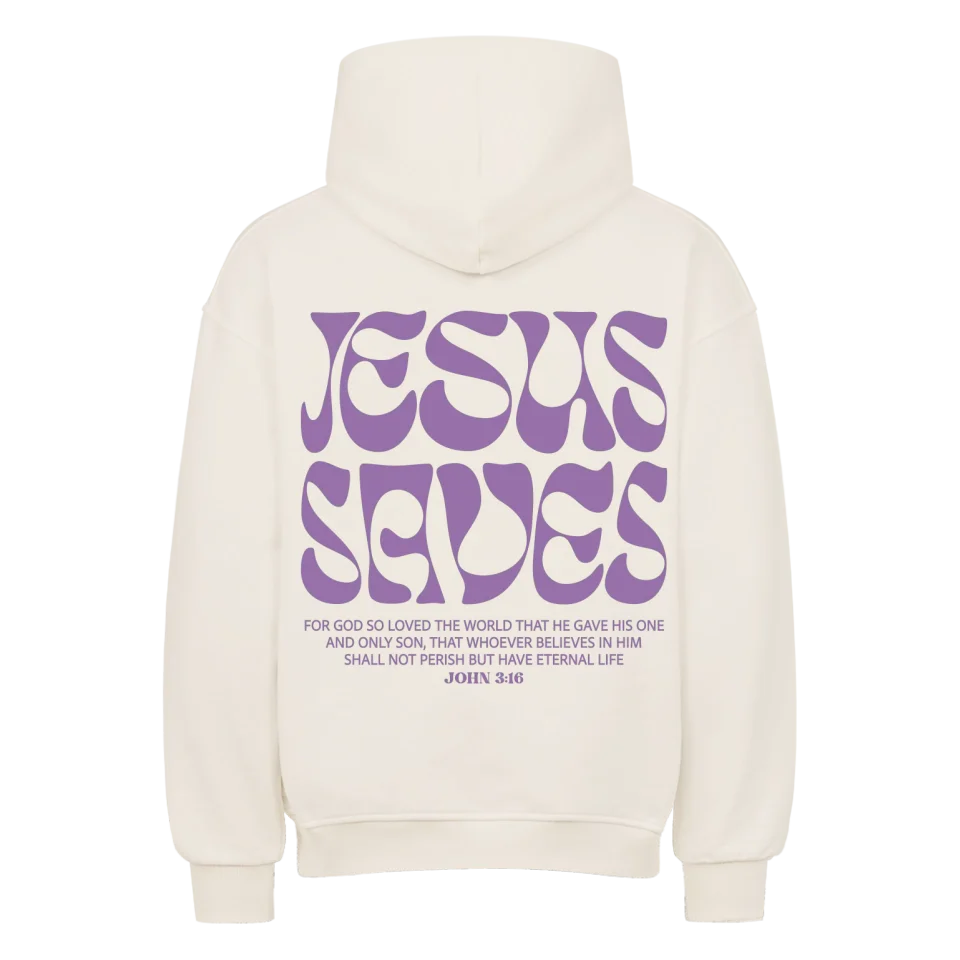 Jesus saves Oversized Hoodie Marketprint