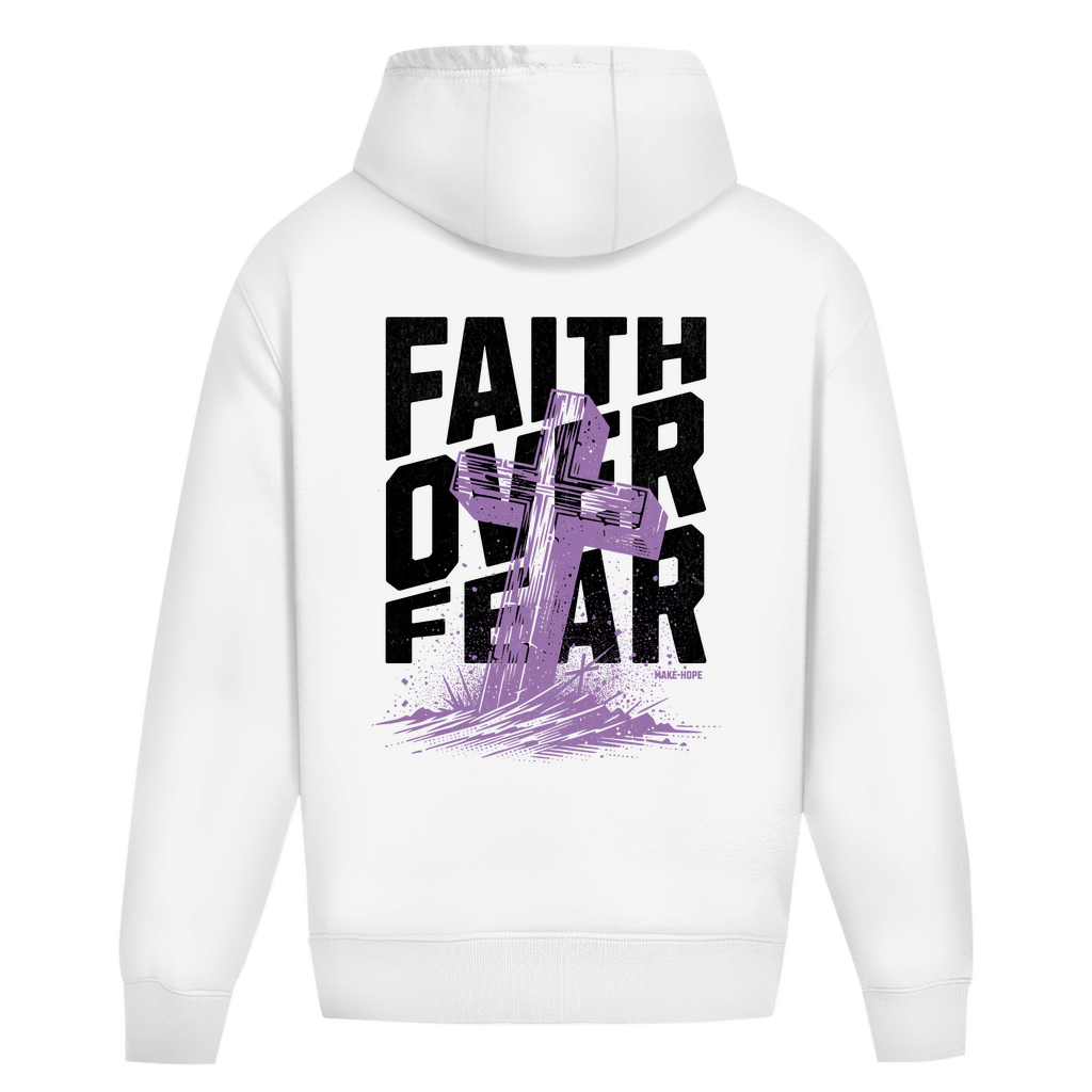 Faith over Fear Oversize Hoodie Printegy