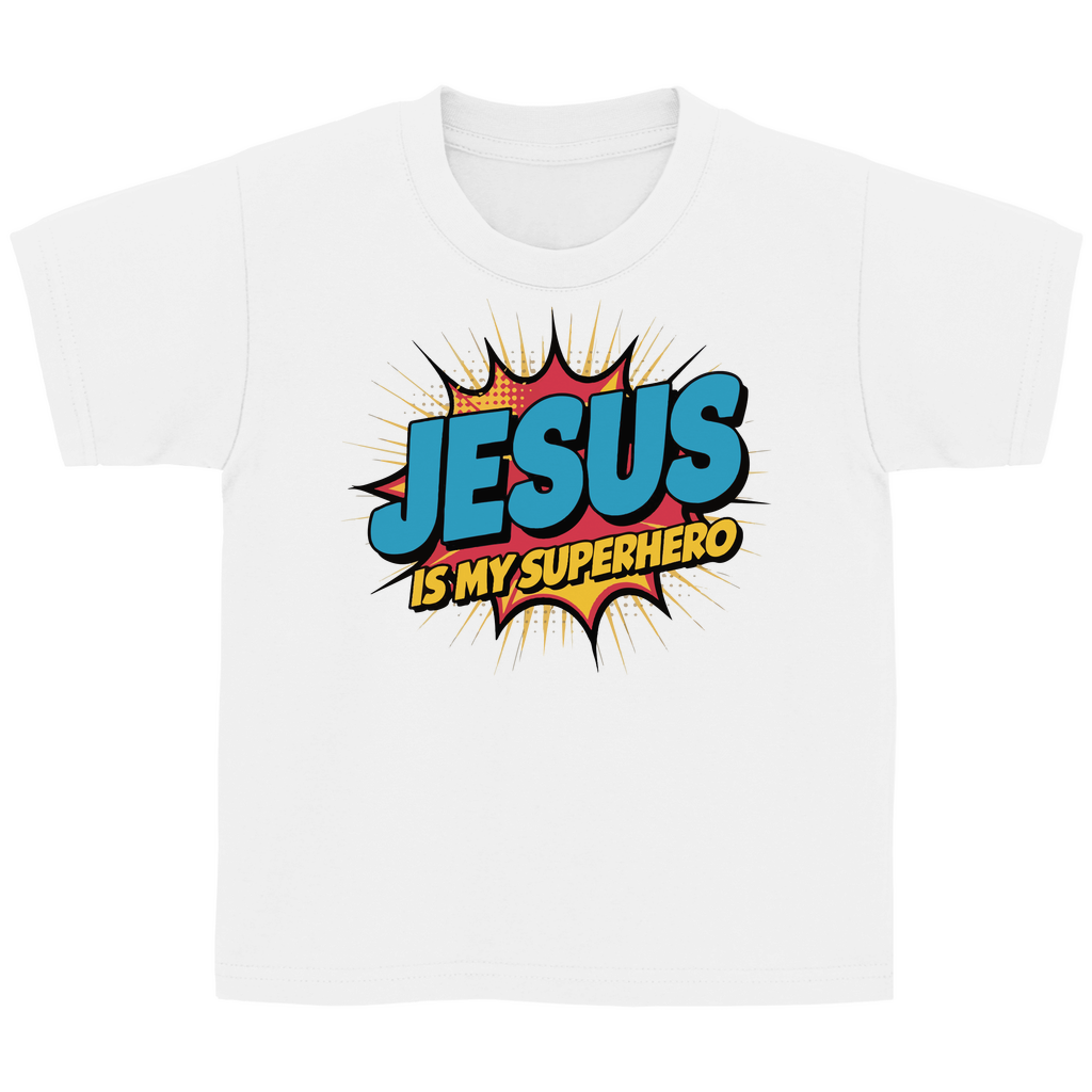 Jesus my Superhero Kinder T-Shirt Printegy