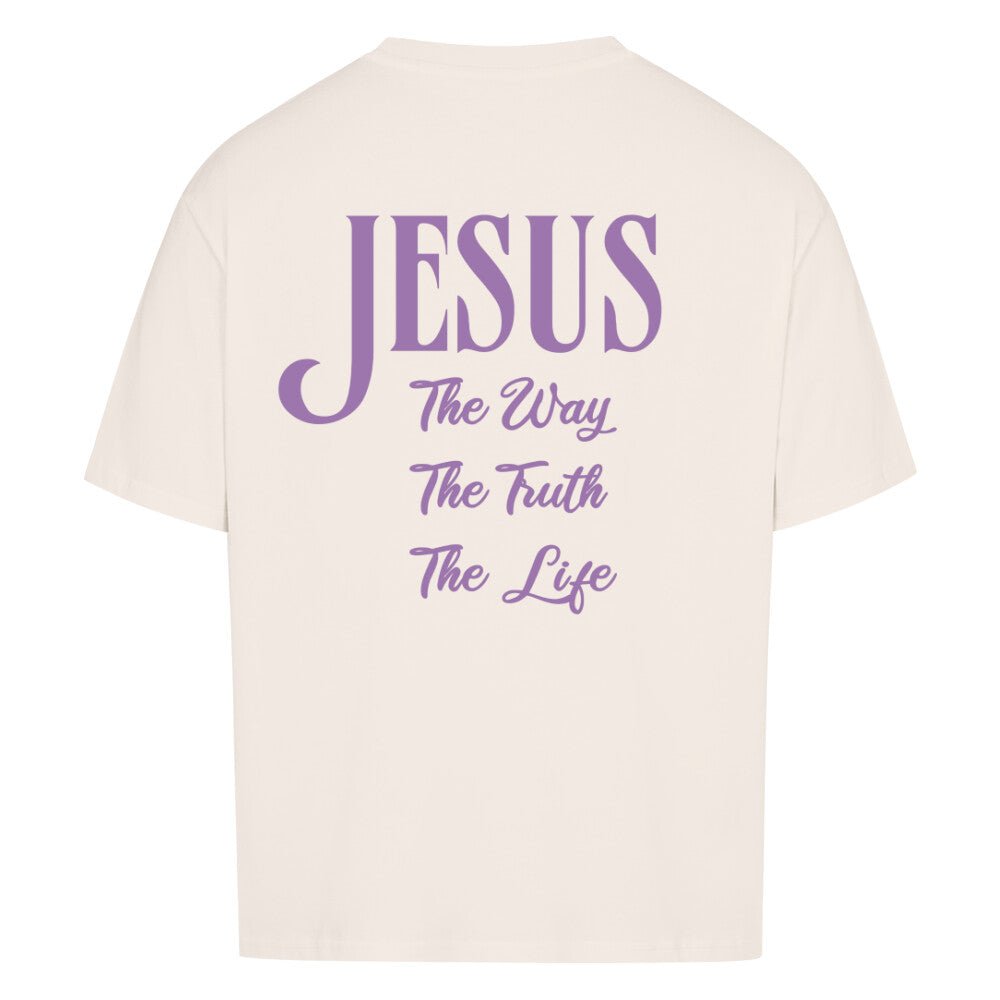 Jesus the way lila Oversized Shirt - Make-Hope