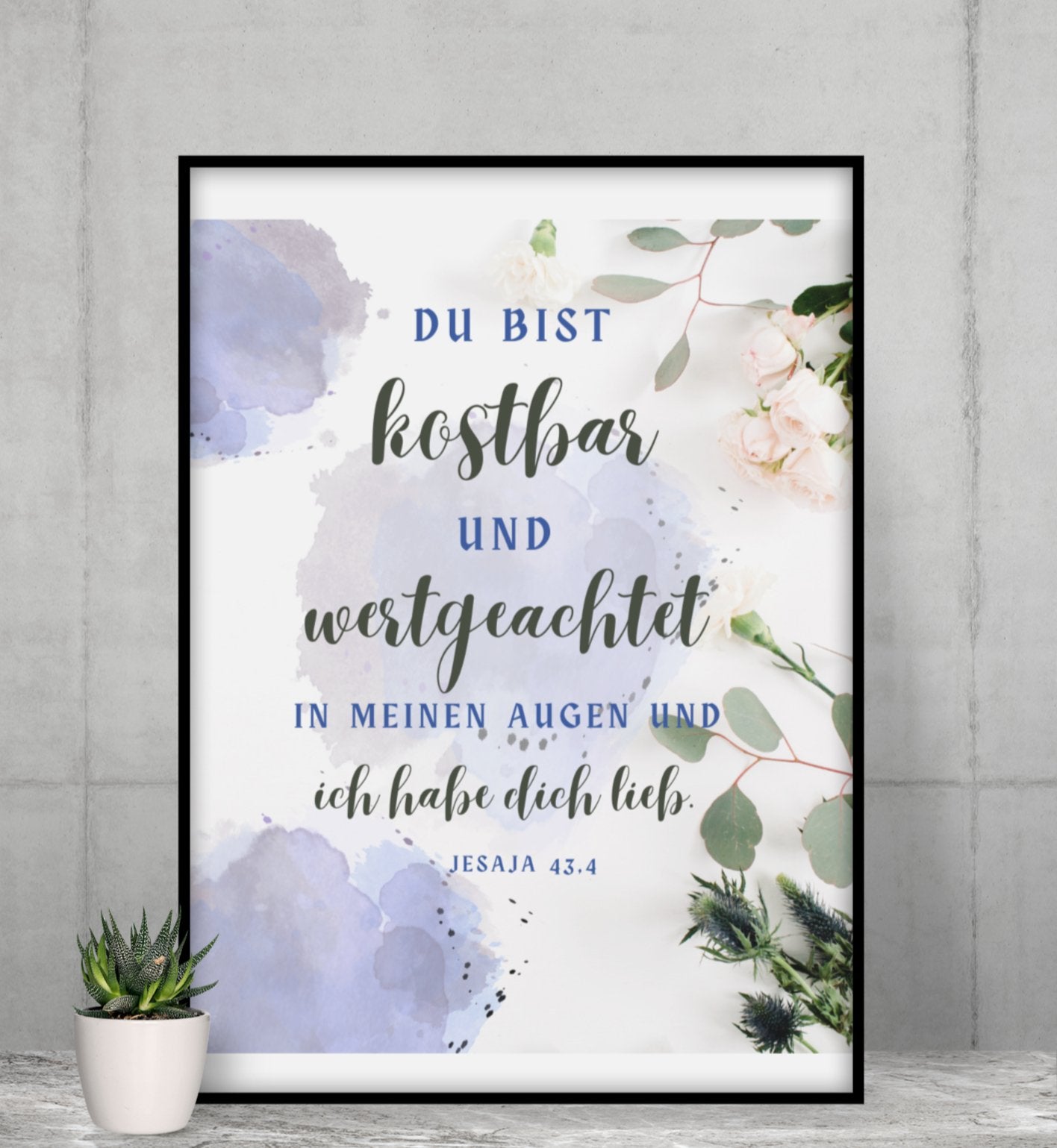 Du bist kostbar Bibelvers Poster - Make-Hope