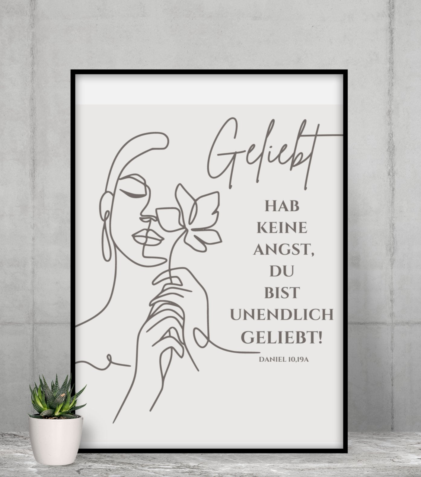 Du bist unendlich geliebt Bibelvers Poster - Make-Hope