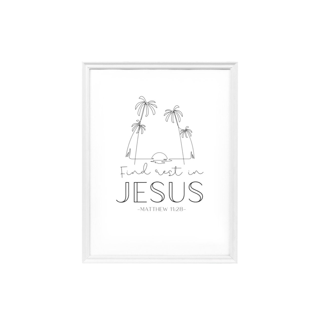 Find rest in Jesus Bibelvers Poster - Make-Hope