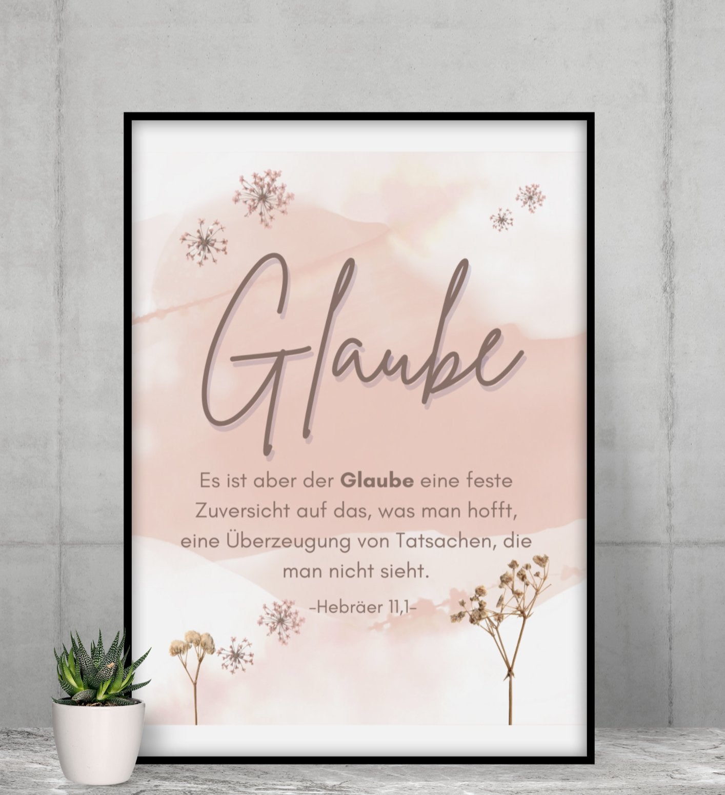 Glaube Bibelvers Poster - Make-Hope