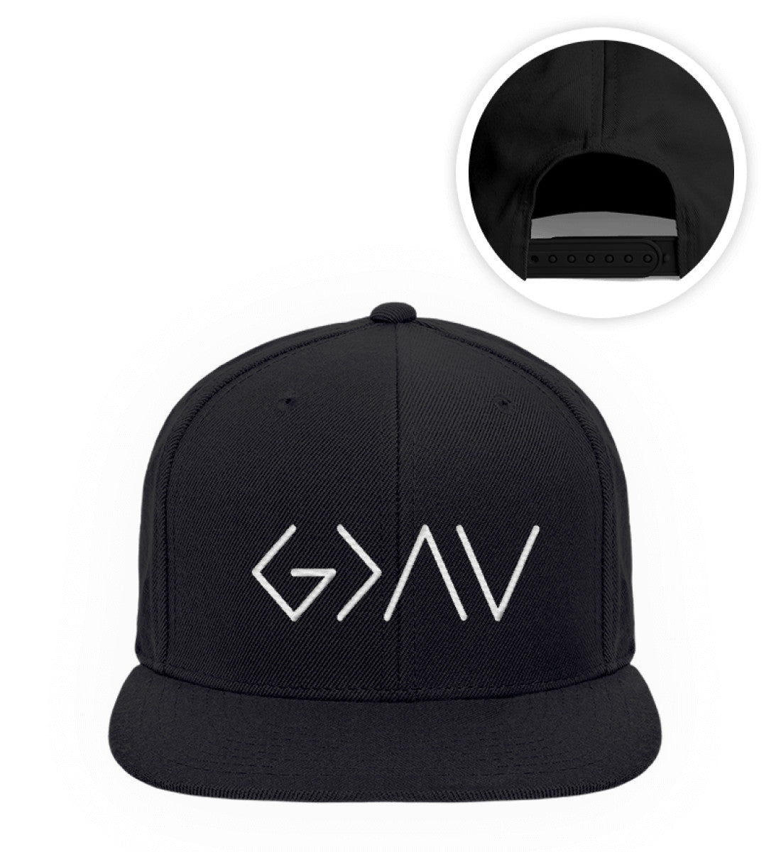 Gott ist größer Premium Snapback mit Stick - Make-Hope