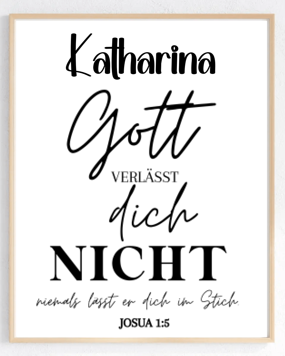 Gott verlässt dich nicht - personalisiertes Poster - Make-Hope