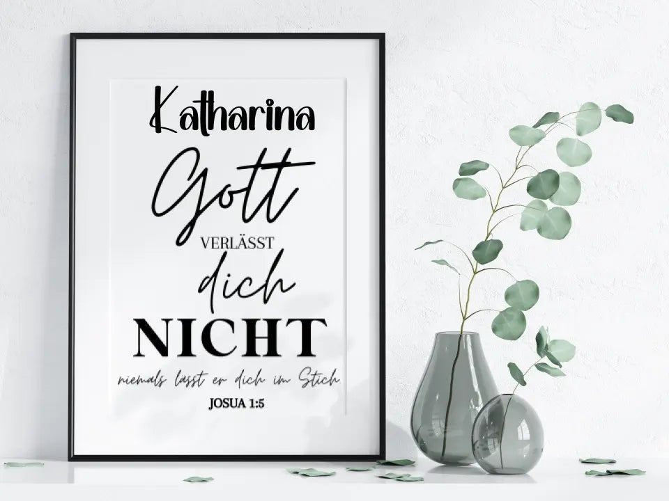 Gott verlässt dich nicht - personalisiertes Poster - Make-Hope