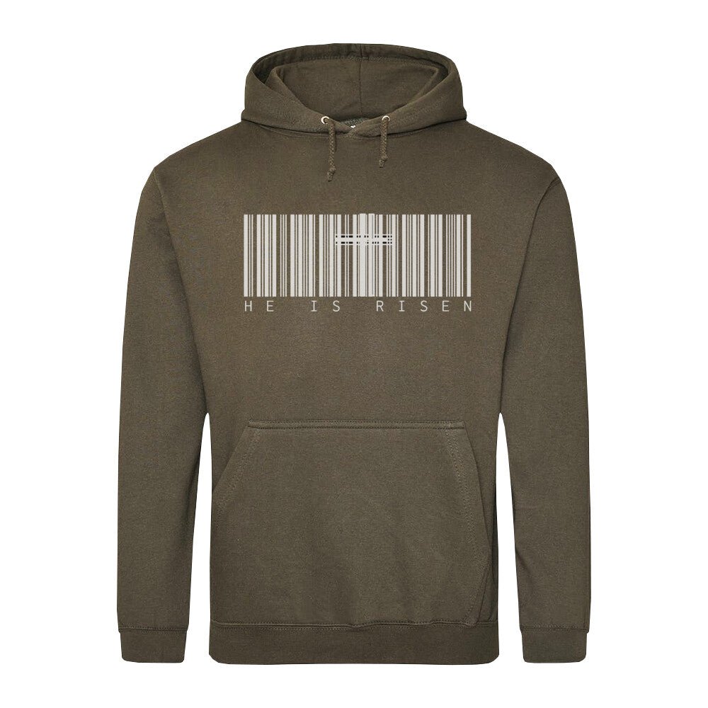 He is Risen Barcode Hoodie - Make-Hope