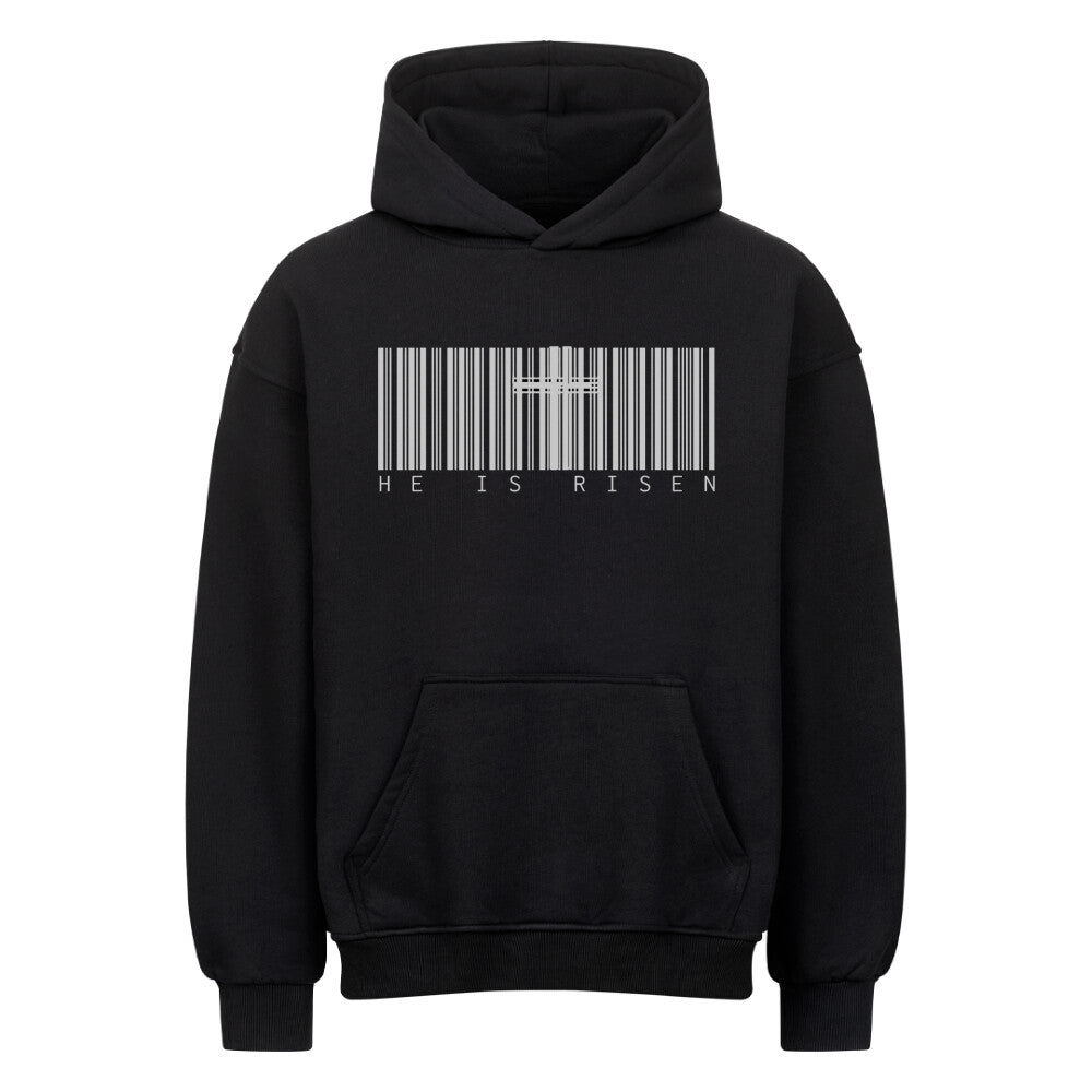 He is Risen Barcode Oversized Hoodie - Make-Hope