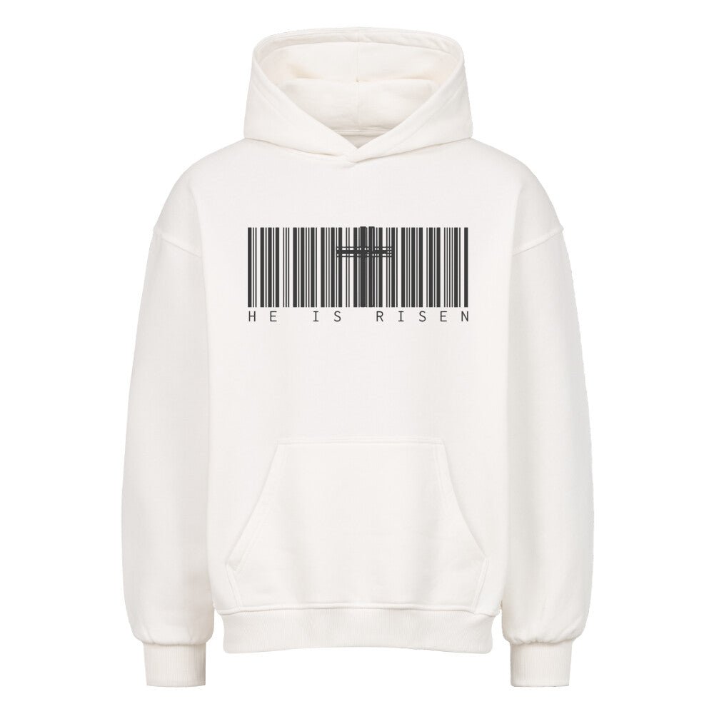 He is Risen Barcode Oversized Hoodie - Make-Hope