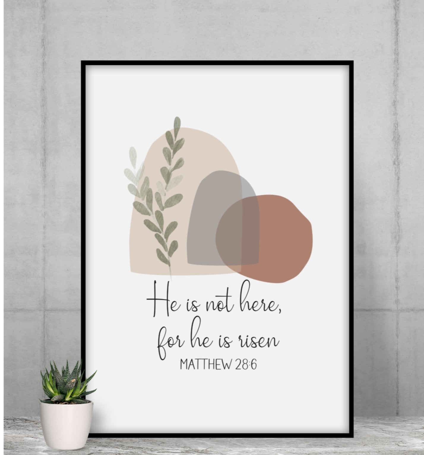 He is Risen Bibelvers Poster - Make-Hope