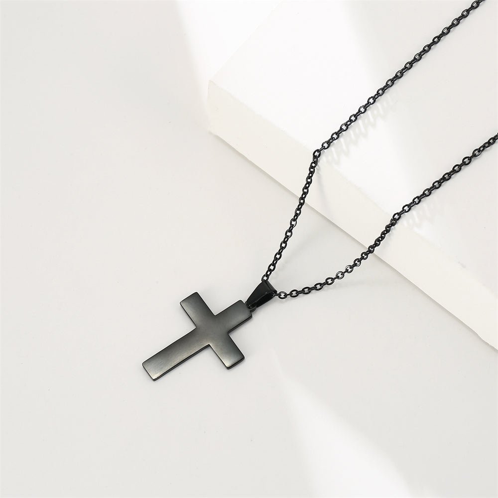 Kreuz Kette Schwarz - Make-Hope