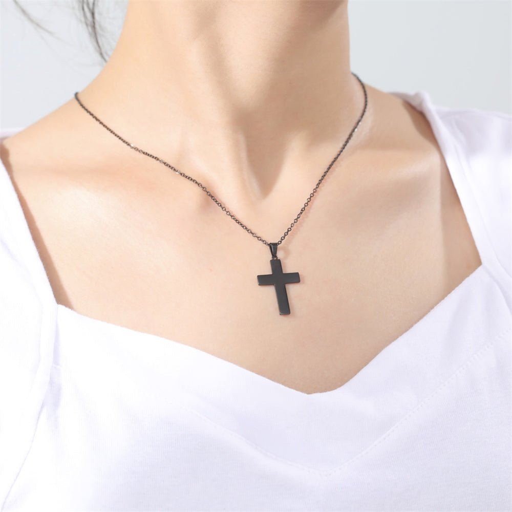 Kreuz Kette Schwarz - Make-Hope