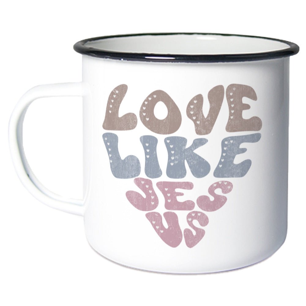 Love like Jesus Emaille Tasse Klein - Make-Hope