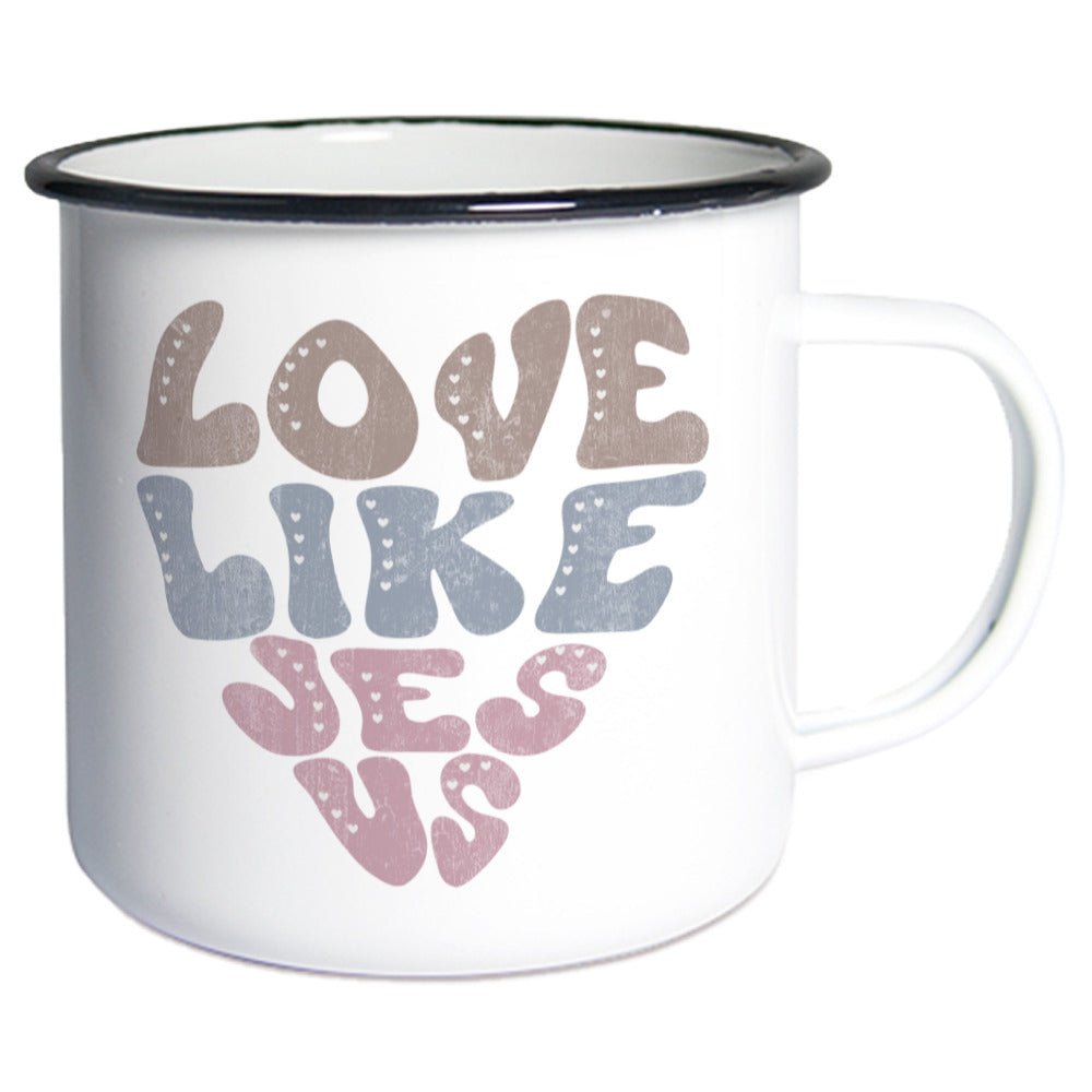 Love like Jesus Emaille Tasse Klein - Make-Hope