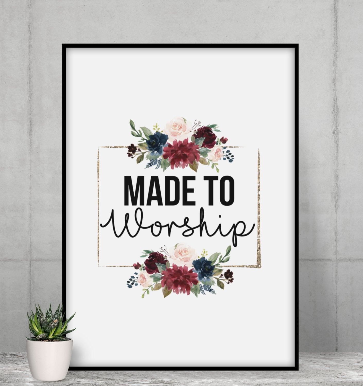 Made to Worship Bibelvers Poster - Make-Hope