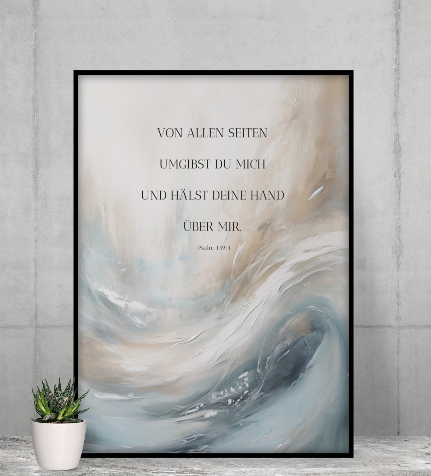 Von Allen Seiten umgibst du mich Bibelvers Poster - Make-Hope