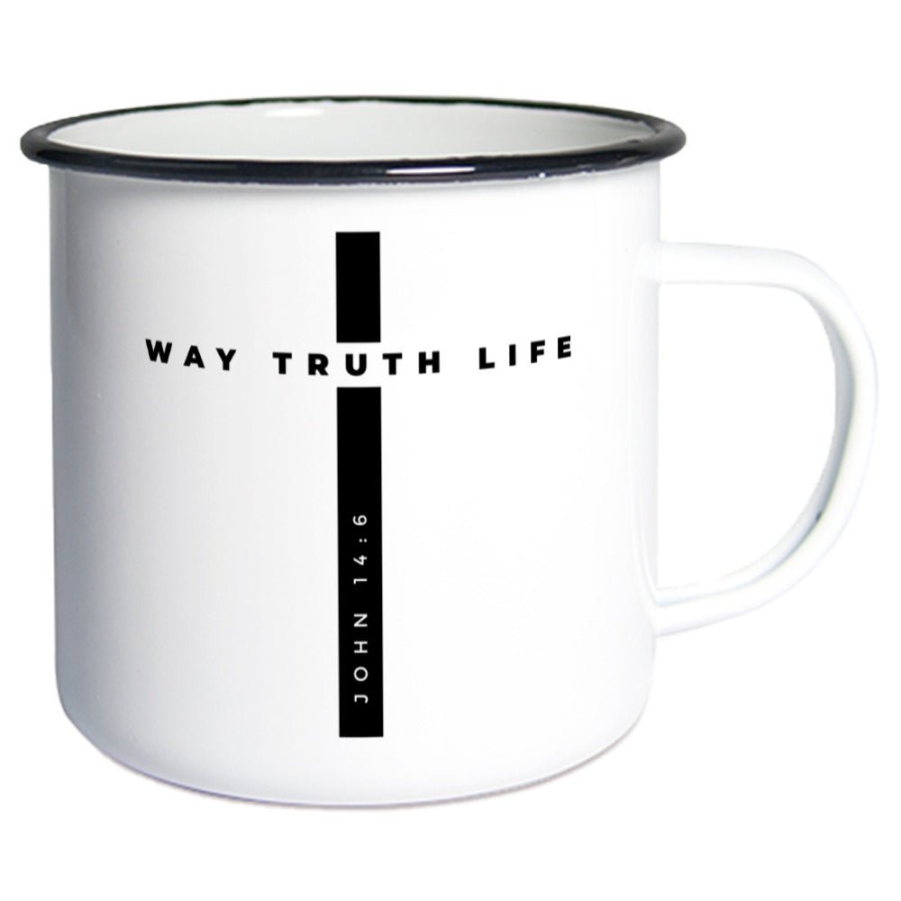 Way Truth life Emaille Tasse Klein - Make-Hope