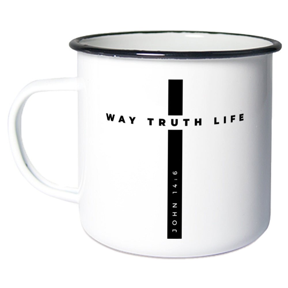 Way Truth life Emaille Tasse Klein - Make-Hope